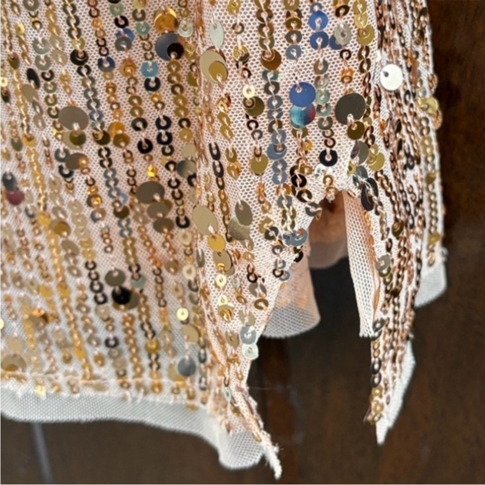 NWT Free People Midnight Kiss
Sequined Mini Slip Dress Gold Medium Retail $98.00 - Picture 10 of 12